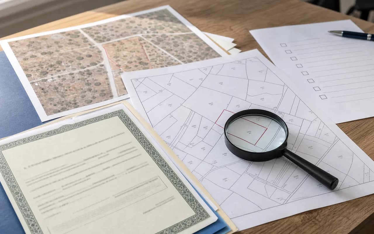 Vérification d’un titre foncier et d’un plan cadastral au Maroc